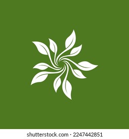 Nature leaf icon and symbol template vector