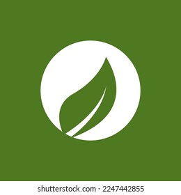 Nature leaf icon and symbol template vector