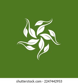 Nature leaf icon and symbol template vector