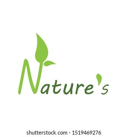 Nature leaf icon and symbol vector illustration
