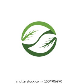 Nature leaf icon and symbol vector illustration