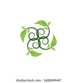 Nature leaf icon and symbol vector illustration