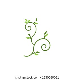 Icono de la hoja de naturaleza e ilustración del vector de símbolo