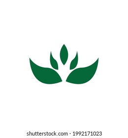 Icono de la hoja de naturaleza e ilustración del vector de símbolo