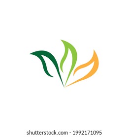 Nature leaf icon and symbol vector illustration