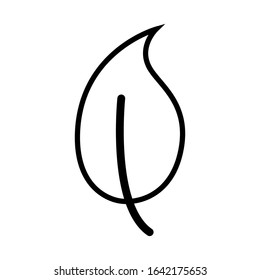 Nature leaf icon vector sign and symbol on trendy design