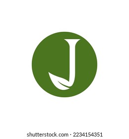 Nature leaf  letter icon and symbol template vector