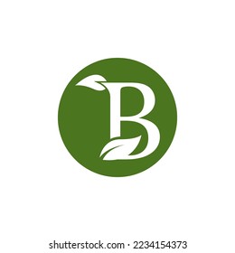 Nature leaf  letter icon and symbol template vector