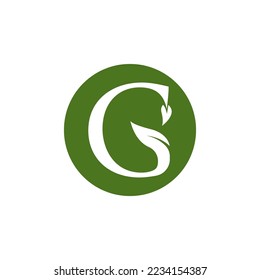 Nature leaf  letter icon and symbol template vector