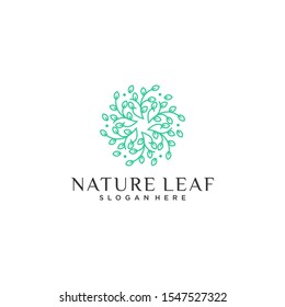 nature leaf line abstract logo design ideas download