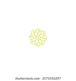 Nature leaf  line art logo icon design template flat vector 