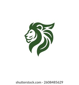 Nature leaf lion logo for sale.
