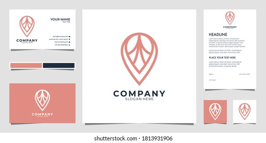 nature leaf logo design and business card