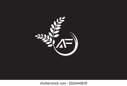 Nature and leaf logo design by AF letter