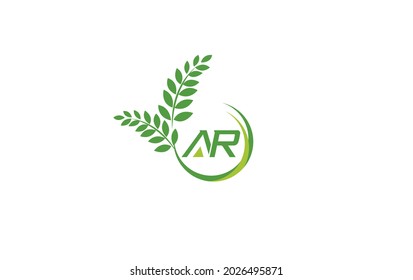 Nature and leaf logo design by AR letter