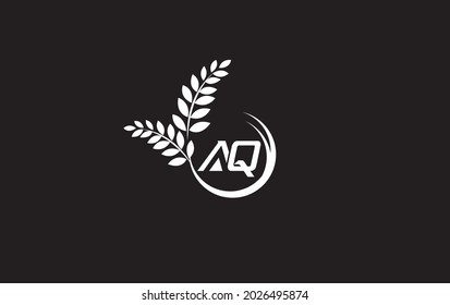 Nature and leaf logo design by AQ letter