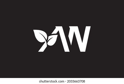 Nature and leaf logo design by AN letter