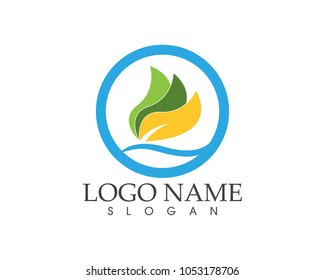 Nature leaf logo design concept