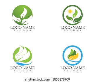Nature leaf logo design concept