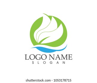Nature leaf logo design concept