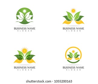 Nature leaf logo design concept
