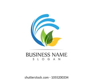 Nature leaf logo design concept