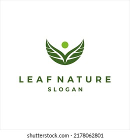 nature leaf logo design icon vector template illustration
