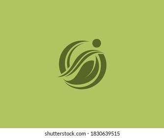 Design-Illustration des Nature Leaf Logos.	