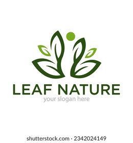Nature Leaf Logo Design Illustration