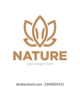 Nature Leaf Logo Design Illustration