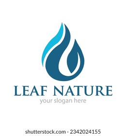 Nature Leaf Logo Design Illustration