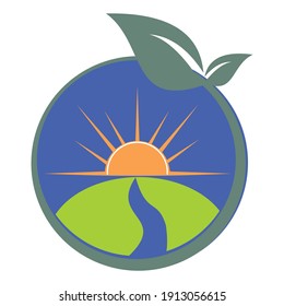 Nature leaf logo design template