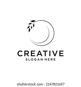 Nature leaf logo design template