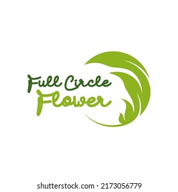Nature Leaf Logo Design Template. Circle Leaf logo concept vector. Creative Icon Symbol