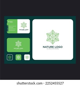 nature leaf logo design template