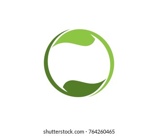 Nature leaf logo design template