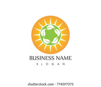 Nature leaf logo design template