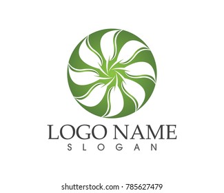 Nature leaf logo design template