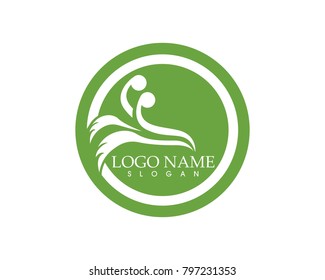Nature leaf logo design template