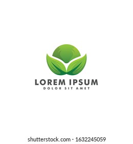 Nature leaf logo design, Tree icon logotype vector illustration