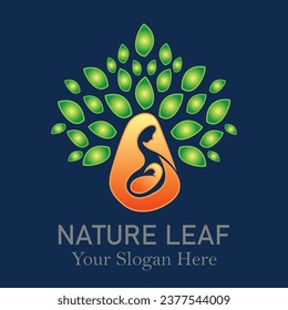 Nature leaf logo design vector image download