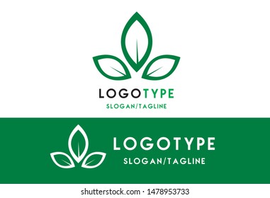 Nature Leaf logo designs, Simple leaf logo symbol. Natural, eco food. Organic food badges in vector. Vector logos. Natural logos with leaves. Creative Green Natural Logo temp