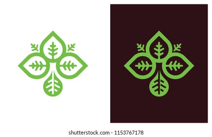 nature leaf logo, environment logo , ecology logo template designs, Lotus Wellness Logo Design Template Element