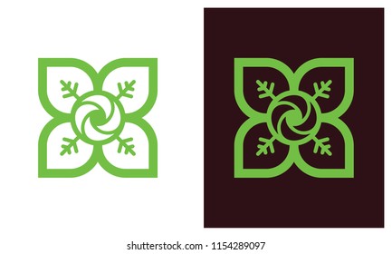 nature leaf logo, environment logo , ecology logo template designs, Lotus Wellness Logo Design Template Element