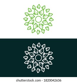 logotipo de hoja de naturaleza, logotipo de medio ambiente, diseño de plantillas de logotipo de ecología