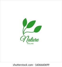 nature leaf logo icon design