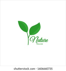nature leaf logo icon design
