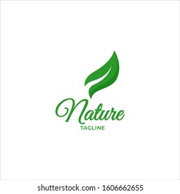 nature leaf logo icon design