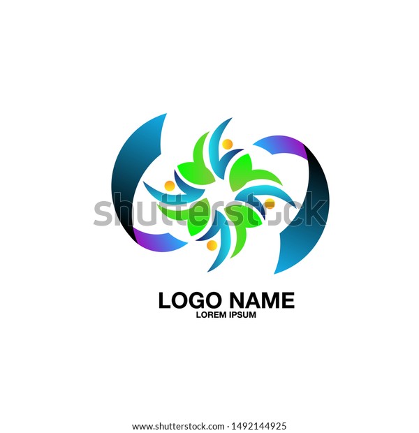 Nature Leaf Logo Icon Organic Food Stock Vector Royalty Free