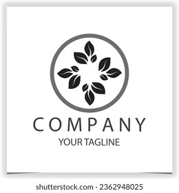 nature leaf logo icon premium elegant template vector eps 10